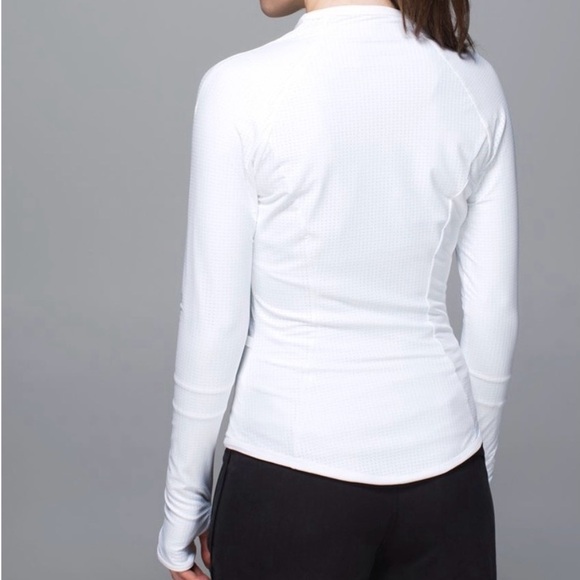 Lululemon Find Your Bliss Jacket Reversible Mesh Zip Up Cream White - Picture 2 of 9